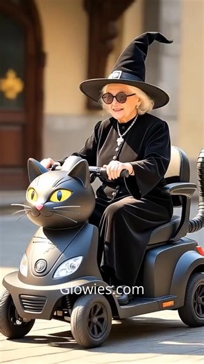90K views · 1.1K reactions | witch grandma riding her cat scooter | Gothic Darling | Facebook
