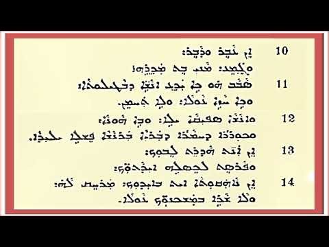 ( Book of Job ) in Assyrian Language. Job 11.سفر أيوب ١١