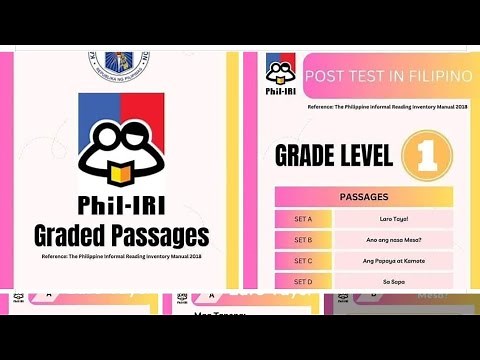 PHIL-IRI GRADED PASSAGES || GRADE 1 - 6 || ENGLISH AND FILIPINO