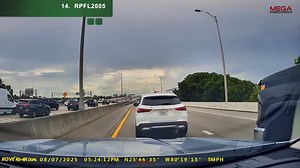 Highway becomes fire zone as car bursts into flames