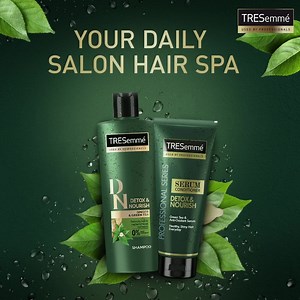 67K views · 10K reactions | Detoxify your hair with Tresemmé Detox and Nourish, made with natural ingredients for salon-gorgeous hair at home. | TRESemmé | Facebook