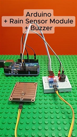 Arduino Rain Sensor Alert 🌧️ | Buzzer Turns ON When Rain Detected!