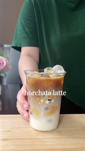 horchata latte✨☕️ #asmr #espressolover #coffee #coffeelover #recipe #homecafe #homebarista