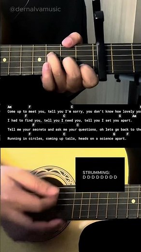 The Scientist - Coldplay | Easy Guitar Chords Tutorial For Beginners #guitarlessons