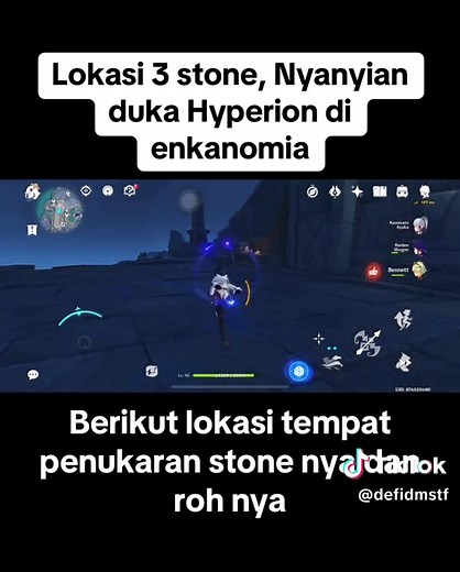 Lokasi 3 Stone dan Nyanyian Duka Hyperion Genshin Impact