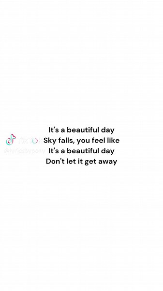 Part 127 | Beautiful day for this song 🎧 #u2 #beautifulday #lyricvideo #musiclyrics #musicforyou #songlyric #zyxbca #fyp