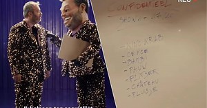 KIJK. Flitser, Pauw en ook Pluisje: Grote Jens ontdekt namen van de eerste zeven pakken in ‘The Masked Singer’