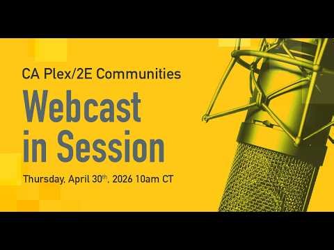 CA Communities April 30th Webcasts