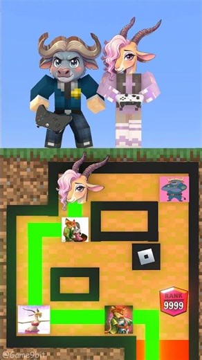 Maze challenge to level up rank 9999 with Chief Bogo and Gazelle!