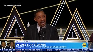 4.8M views · 10K reactions | Will Smith hits Chris Rock in heated on-stage moment at the #Oscars. TJ Holmes has more on the shocking slap. #OscarsOnGMA gma.abc/3tLm9Hs | Good Morning America | Facebook