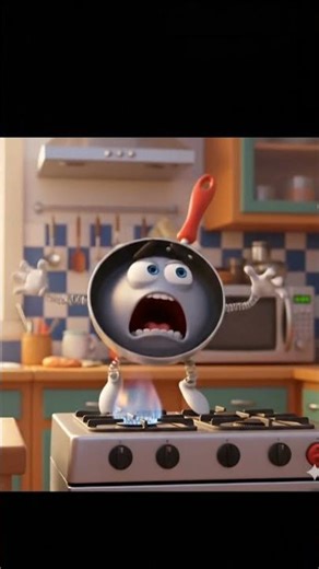 Frying Pan Under Pressure 😱 | 10s Animated Short
