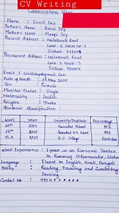 How to write a Resume|CV writing|CV Format|in english|Curriculum Vitae#shorts #cvwriting #viral #resume #writing #Harvard | Harvard Resume