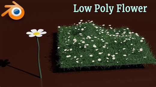 How to create low poly flower - Blender tutorial - 181