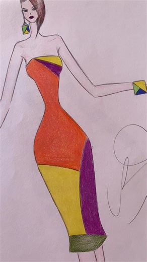 #fashion #croquis #fashiontiktok #fyp #orange