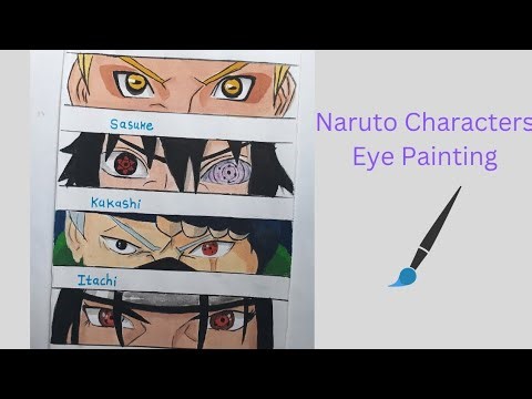 Naruto Characters Eye Painting || Step by Step eye painting || Full painting tutorial ||