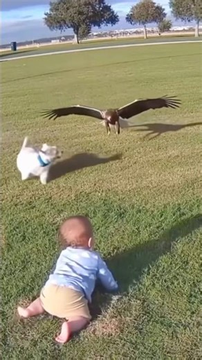 Heroic Dog Saves Child from Falcon Attack