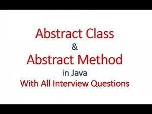 Abstract Method and Abstract Class in Java