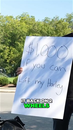 A man puts strength to the test, offering cash to anyone who can lift his Harley Davidson. With escalating rewards, the challenge begins. Who can conquer the weight? #HarleyDavidson #StrengthChallenge #MotorcycleLift #CashPrize #ViralChallenge | Bikes and Beards