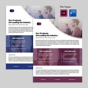 Corporate Marketing Flyer | Service Brochure for Businesses | Indesign   MS Word Template Files - Etsy UK