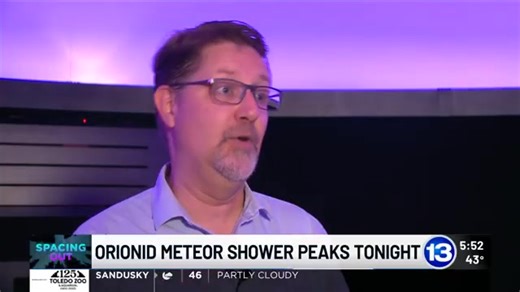 Dr. Michael Cushing, a professor of astronomy and director of Ritter Planetarium and Brooks Observatory at The University of Toledo, discusses the best way to see the Orionid meteor shower, which peaks tonight, Monday, Oct. 20, and in the early morning hours of Tuesday, Oct. 21, in 13abc’s feature "Spacing Out" with Meteorologist Ross Ellet. Every meteor shower on Earth is a result of a comet leaving behind a trail of dust and space! #UToledo #SpacingOut #UToledoNSM #UToledoRocketScience #Ritter