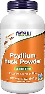 NOW Foods Supplements, Psyllium Husk Powder, Non-GMO Project Verified, Soluble Fiber, 12-Ounce