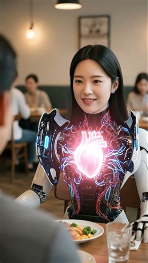 Living with a beautiful female robot #viral #video #ai #technology