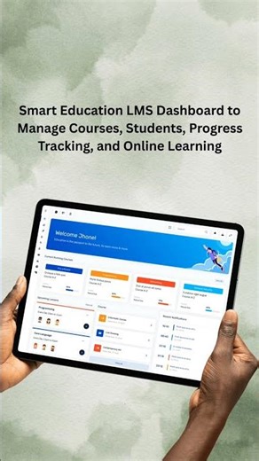 Modern LMS Dashboard for Online Learning Management System
