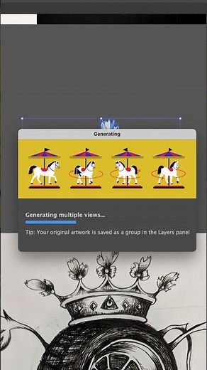 Using turntable in #adobeillustrator to make vectors/drawings 3D!