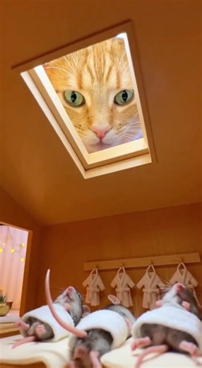 Cat Discovers His Prey Actually Living the Luxury Life #cats #funnyanimals #unexpected