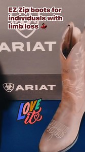 86 reactions · 11 comments | Ariat EZ Zip boots did they BIG ONE with these and I’m gone SLAY… the first pull on boots for cowboys, ranchers and riders with LIMB LOSS. I been missing my boots 鸞 #fypageシ #ampbeauty #ariat #adaptivewear #InclusionMatters #bootsontheground | Kimberly W. Sears | Facebook