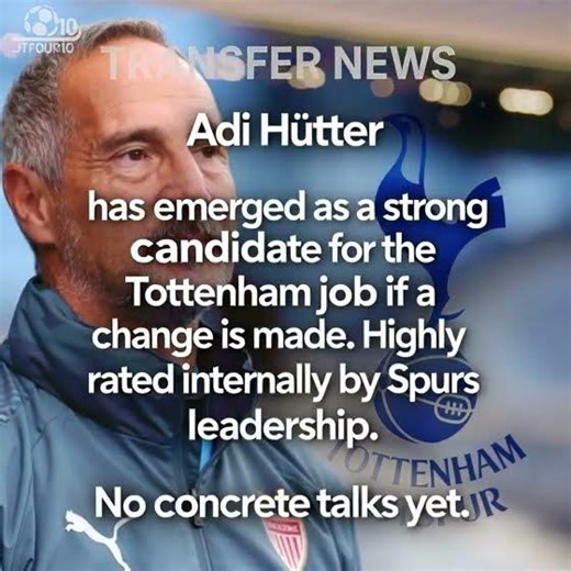 Adi Hütter emerges as strong Tottenham candidate — no concrete talks yet #THFC #Tottenham #Hutter