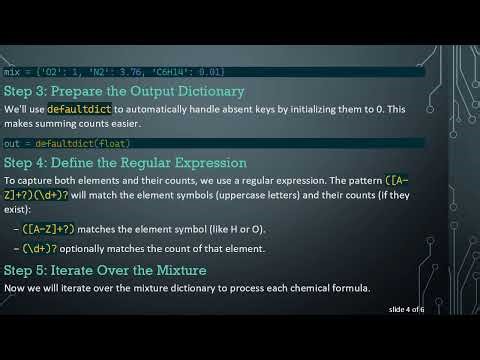How to Efficiently Count Chemical Elements in a Mixture Using Python