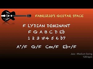 F Lydian Dominant (Modes of the melodic minor scale) - Backing Track