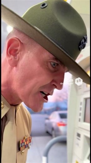 Gunnery Sergeant Hartman Yells at a Shell Gas Station Pump 🎖️⛽💥 #FullMetalJacket #Shell #Gas