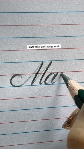 51K views · 522 reactions | How To Write ‘Mars’ Using A Pencil樂. . ....