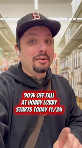 87K views · 1.1K reactions | Starting today, November 24, Hobby lobby has discounted their Fall merchandise to 90% off. This includes anything with the fall decor tag on it. 90% off everything! Napkins, plates, pillows, decor- all of it! My nearly $450 haul, came out to just $44! #Savings #couponing #savemoney #value #deals #hobbylobby #GaryVeeStanChallenge #stansocialsprint | Mikesavesmoney | Facebook