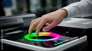 Scanner LED ring changing color for improved scanning experience