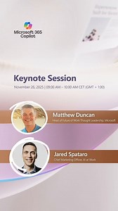 Here’s what’s coming! 📢 The Microsoft Copilot & AI Agents Summit is packed with insights, demos, and strategies to accelerate your AI journey. Start planning your experience: ✅ Keynotes from industry leaders ✅ Deep dives into Microsoft 365 Copilot & AI agents ✅ Practical low-code sessions ✅ Real-world customer success stories 👉 Register now: http://msft.it/6188tOBNi | Microsoft