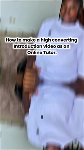 Your introduction video is not a resume but your sales conversation. Stop sounding like a robot in your introduction Video as an Online Tutor Dm to have access to my Free Online Tutor Starter Kit (step-by-step ) #onlinetutoring #introductionvideo #esl #buildsystems