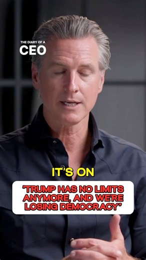 Governor of California, Gavin Newsom, reveals why he believes that President Trump has "no limits" 🤔 #podcast #politics | Steve Bartlett