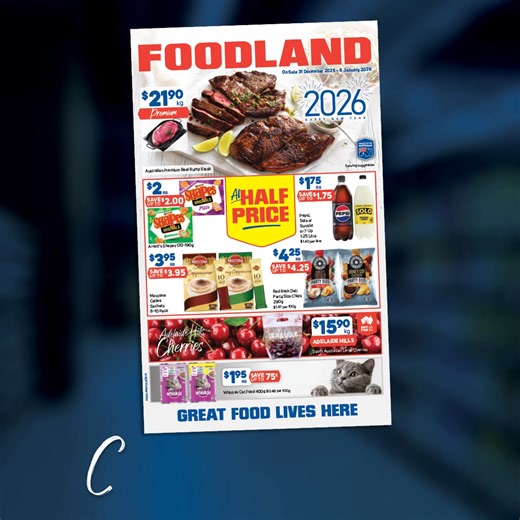 Check out all the specials and deals on offer in our new catalogue. Valid from Wednesday 31st of December 2025 to Tuesday 6th of January 2026. Click here to view 👉 https://www.foodlandsa.com.au/catalogue/ | Foodland