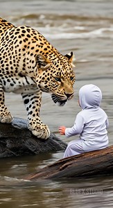 57K views · 219 reactions | Everyone thought this leopard would attack the baby, but it became a hero! This video was produced by Network Media and Blue-X Studio | Simulated Reality | Facebook