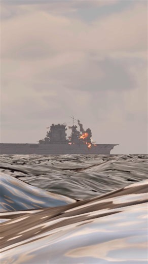 Massive Warship Suddenly Explodes at Sea – Shocking Moment.