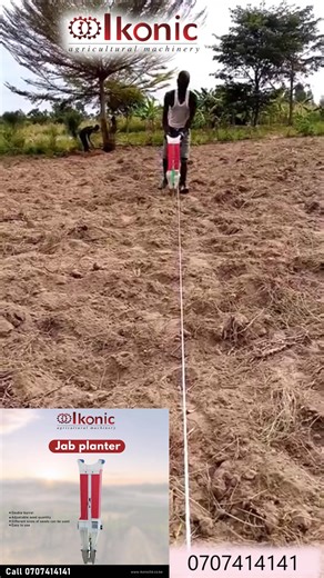 21K views · 92 reactions | All the bending while planting can easily be avoided when you use the jab planter. It has a double barrel, seed quantity can adjusted and very easy to use. Call us on +254707414141 | Ikonic Agricultural Machines | Facebook