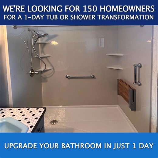 We're Looking For 150 Homeowners in PASCO COUNTY For a Safe Walk-In Shower Transformation! This Month Only! 🔷 Get 50% OFF Installation! 🔷 Free in-home quote 🔷 Safety features available 👇 Tap "Learn More" to see if you qualify! | Long Home