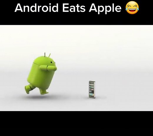 Android eats Apple boot animation 🤣 #androidhacks #androiduser #android21 #technology #androidtips #androidtricks #meme #funny #androidquality #android #galaxy #apple
