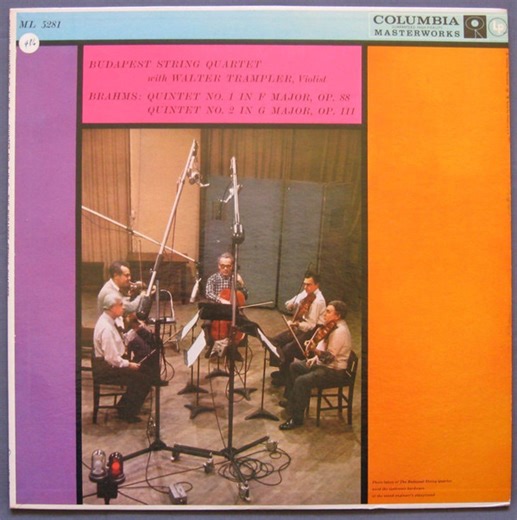 Budapest String Quartet With Walter Trampler - Brahms - Quintet No. 1 In F Major, Op. 88 / Quintet No. 2 In G Major, Op. 111