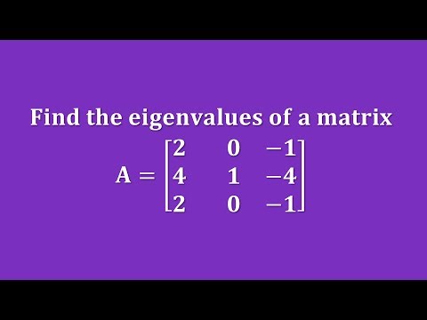 【詳細解題動畫】提要196：Find the Eigenvalues of the Matrix 𝐀 = {{2,0,–1