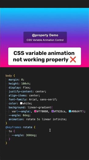 CSS @property Explained – Fix Variable Animations 🔥