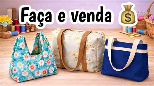 3 bolsas de tecido fáceis de costurar e vender 💰